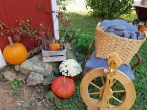 Shepherds Hey Farm spinning wheel