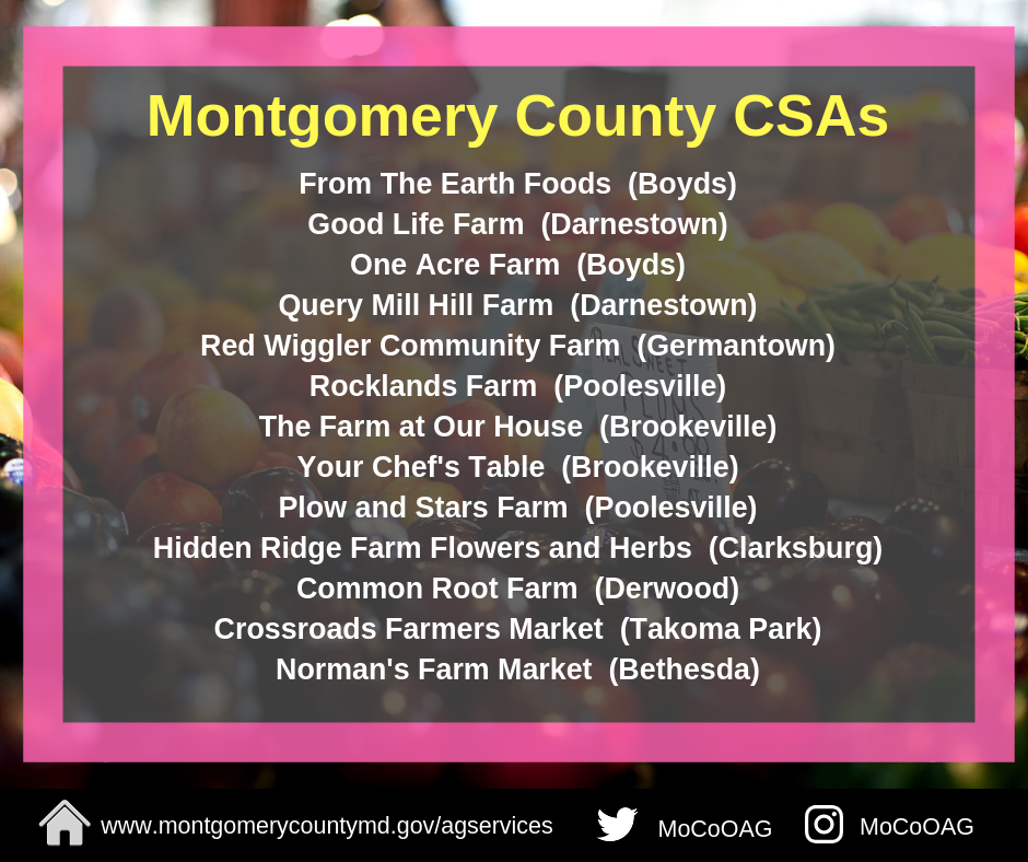Montgomery County Community Supported Agriculture (CSA)