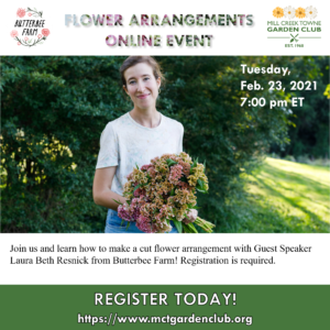 Tue Feb 23 2021 Butterbee Farm Flower Arrangements Online event